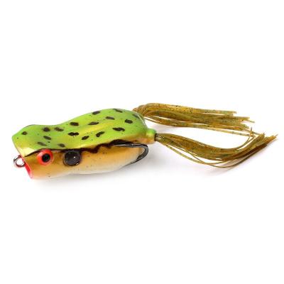 China Simulation Topwater Bass Trout Fishing Lures Realistic Prop Floating Bait Soft Frog Lure With Stinger Hooks for sale