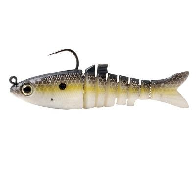 China 3D Eyes Bionic Swimming Lures Bass Swimbait Multi Jointed Soft Lifelike Shad Trout Lure for sale