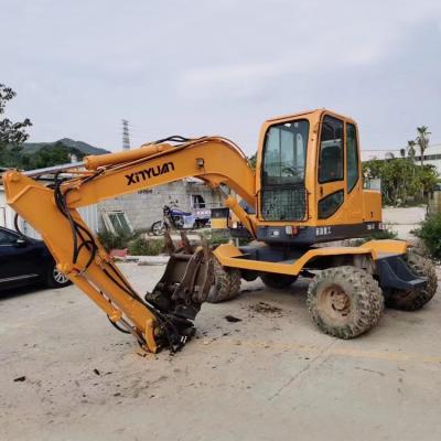 China Chinese XINYUAN 75-8 crawler escavadora 4x4 mini hydraulic wheel excavator used wheel excavator mini excavator bagger koparka backhoe digger for sale