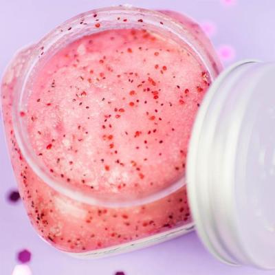 China Wholesale Exfoliator OEM White Customize Shea Butter Fruit Strawberry Ice Cream Organic Brightening Body To Scrub Cream for sale