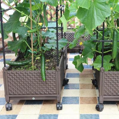 China Europe factory direct sale garden flower pots and plastic planter bed for flower and plants for sale