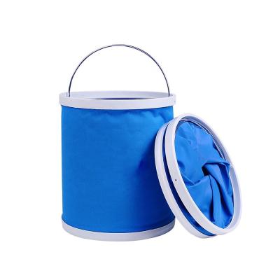 China Outdoor To Wash NBCTP Portable Car Folding Plastic Water Ice Bucket Camping Fishing Boating Bucket Storage Bag for sale