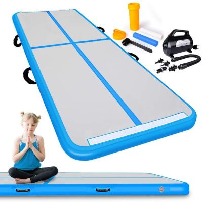 China 10ft x 4 inch Waterproof Air Tumble Track Inflatable Gym Mattress with Repair Kit, Pump and Carry Bag for sale