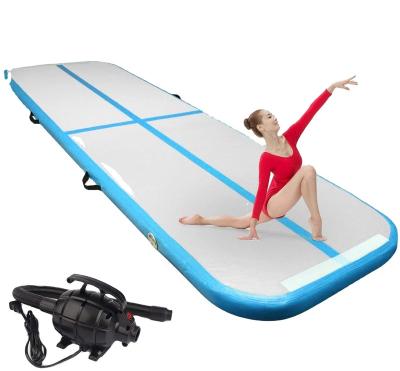 China Waterproof Inflatable Gymnastic Air Track Tumbling Mat with Repair Kit, Pump and Carry Bag for sale