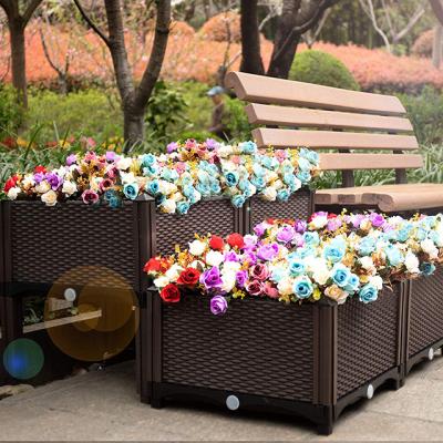 China Durable + Easy Assembly NBCTP Best Raised Garden Beds Plastic Flower Pot With Water Outlet for sale