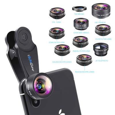 China Photography For iPhone Huawei Xiaomi Smartphone Snapshot Instruments Photography Accessories 4K HD 10 in 1 Mobile Phone Camera Lens Kit Vlog Len for sale