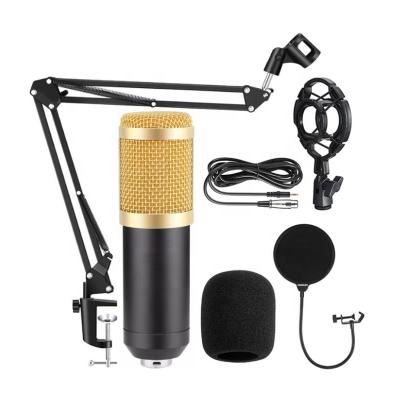 China Professional Bm800 Studio Condenser Microphone Kit, Studio Podcast Microphone with Adjustable Mic Suspension Scissor Arm, Shock Mount Filter Vlog Audio Kits for sale