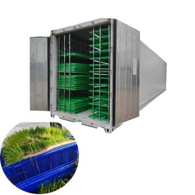 China Automatic barley food/hydroponics barley livestock wheat industry fodder machine fodder sprout hydroponic container for sale