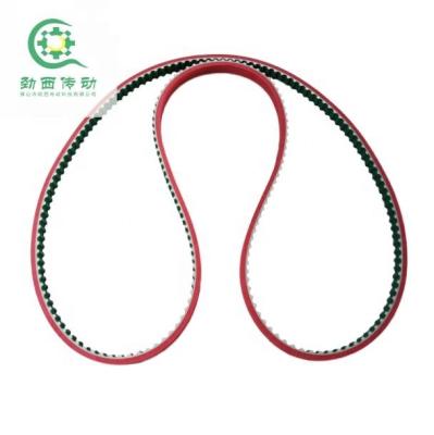 China Customizable factory T10 PU belt with special treatment PAZ and red rubber coating for sale