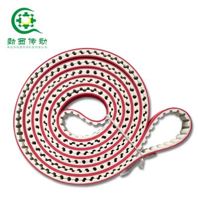 China Factory hot sale AT20 special processing PU industrial belt with red rubber coating for mechanical equipments for sale