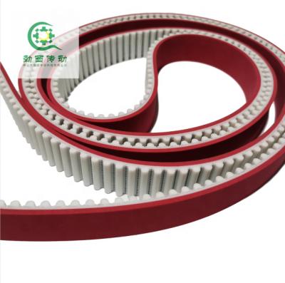 China Factory HTD14M Special Processing Industrial PU Transmission Belt With Red Rubber Coating for sale