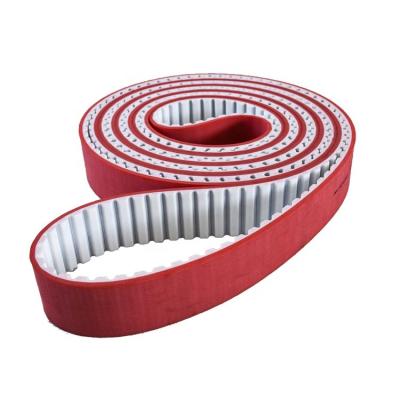 China Low Noise, High Efficiency Welded Joint S3M/S5M/S8M/S14M PU Timing Belt With Red Polyurethane APL Coating for sale