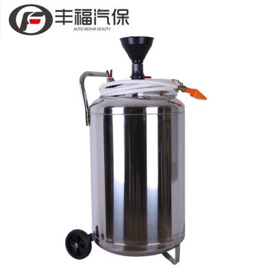 China Stainless Steel Handcart 80L Foam Cleaning Machine Iron Bucket Car Wash Foam Tank for sale