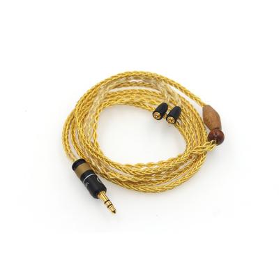 China Earphone W60/sd2s/se846/W60/IM04/UE900 gold handmade frozen monocrystalline copper 7N replaceable cable for sale