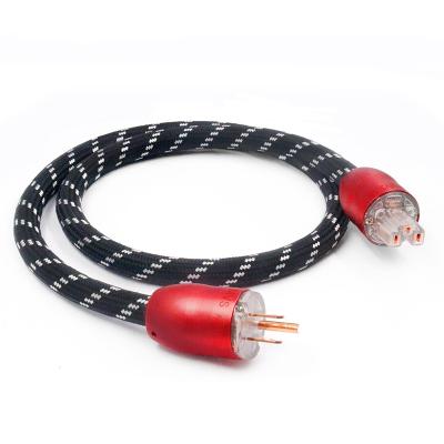 China Direct CD High Fidelity Audiophile Amplifier Speaker Cable 3 Core OCC OFC Audio Cable 3 Core OCC OFC AC Power Cable With US Plug for sale