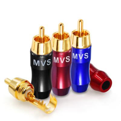 China MVS RCA plug audio amplifier AV cable connector pure copper lotus M820 audio jack for sale