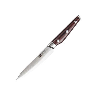 China 2020 Sustainable Amazon Hotsell Damascus Steel Layers 67 5 Inch Serving Kitchen Knife With Pakka Wood Handle for sale