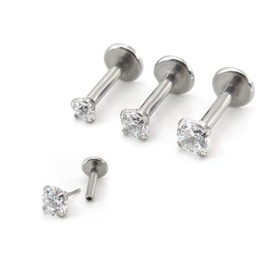 China Wholesale CLASSIC 2022 fashion piercing jewelry sinker threadless implant grade titanium labrum worker 18g 16g 1.2 1.0 mixed body for sale