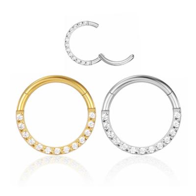 China Elegant Titanium Nose Ring Earring Cartilage Perforated Nose Ring G23 Nose Ring Body Jewelry for sale