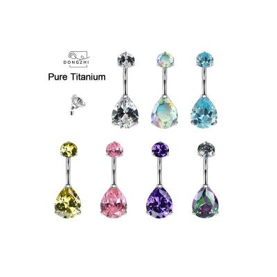 China Original Customization Design 100% Nickel Free Hypoallergenic Factory Nickel Free Costume Belly Button Rings Colorful for sale