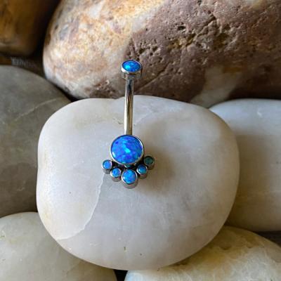 China Hypoallergenic opal sexy belly piercing fashion jewelry G23 jewelry fashion accessories belly button 100% hypoallergenic nickel free for sale