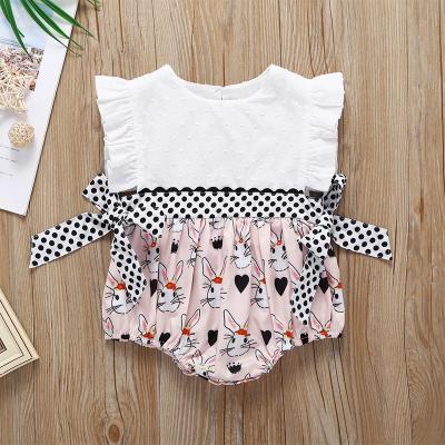 China Wholesale Breathable Baby Knitted Girl Romper Boutique Clothing Ruffle Rompers With Baby Clothes Factory for sale