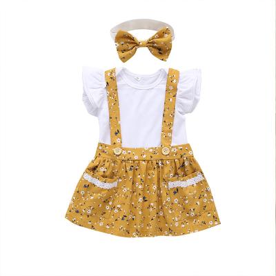 China Baby Breathable Wholesale Checked China Cotton Summer Boutique Natural Ruffled Organic Baby Rompers for sale