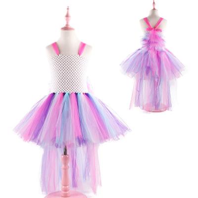 China Anti-static child clothes summer chiffon sleeveless fabric girls one-piece dress dresses for kids with girls boutique clothing for sale