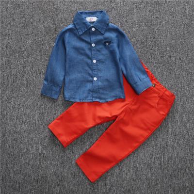 China Super Soft Random Kids Hoodies Clothes 2pcs Baby Boy Outfits Cotton Shirt + Pants Toddlers Boys Clothes Kids Suits Boy Clothes Sets for sale