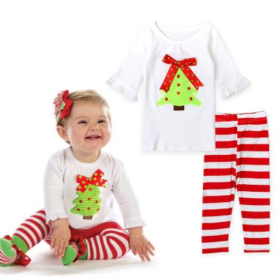 China Online Buying Cute Baby QUICK DRY Long Sleeve Christmas Kids Red And Green Striped Pajamas From China Supplier for sale