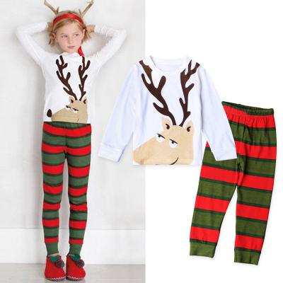 China Plus Size Kids QUICK DRY Plaid Striped Ruffle Cozy Custom Printed Two Piece Set Online Family Christmas Pajamas for sale