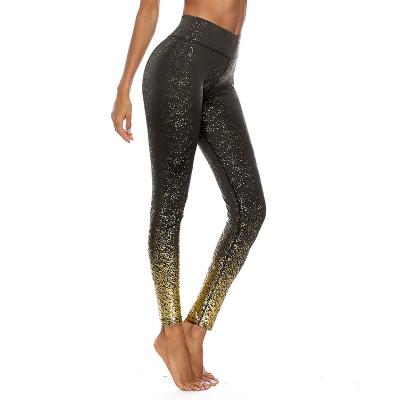 China Eco-Friendly Anti-Static Active Fitness Women Wear Shiny Black Yoga Pants Leggings For Ladies for sale