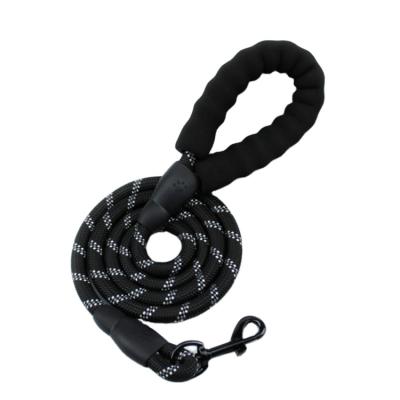 China Factory Wholesale Custom Nylon Neoprene Double Handle Rope Dog Leash Reflective for sale