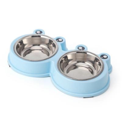 China Wholesale Modern Sustainable Manufacture Double Wall Stainless Steel Food Water Pet Feeding Bowl for sale