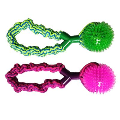 China Factory Sustainable Pet Supplies Chewing Ball Toy Elastic Dog Rope Ball Pet Training Toys For Chewing for sale