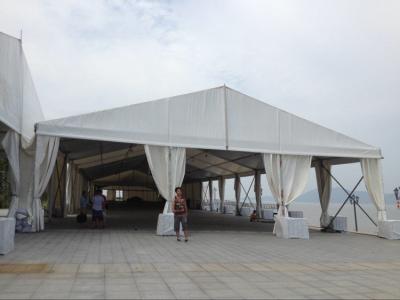 China Custom Clear Tent For Wedding Fireproof , Luxury Party Tent With Double PVC Rooftop for sale