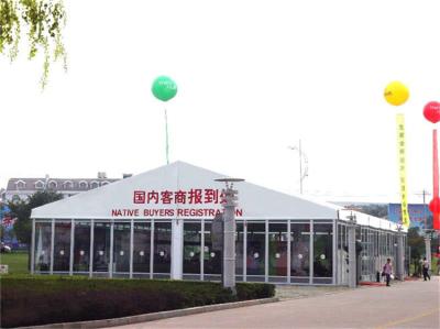 China White Commercial Canopy Tent , Glass Wall Tent PVC Top Cover With Flexible Poles for sale