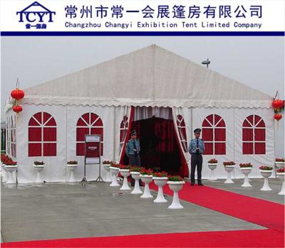 China White PVC Red Lining Commercial Party Tent With Aluminum Alloy Frame SGS for sale