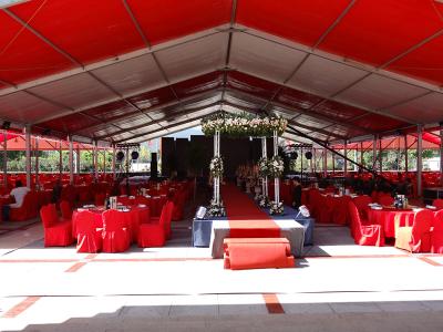 China Large Outdoor Wedding Tent Aluminum Frame Material With PVC cloth UV Resistance for sale