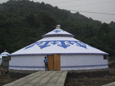 China 113 Sqm Large Outdoor Family Mongolian Yurt Tent With Attractive Appearance for sale