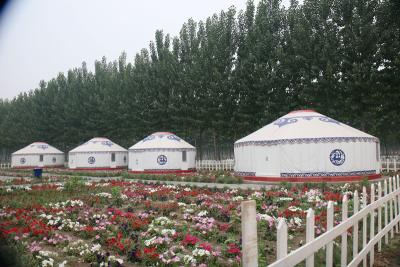 China Durable Outdoor Mongolian Yurt Tent With PVC Flame Resistant Material B1 Grade for sale