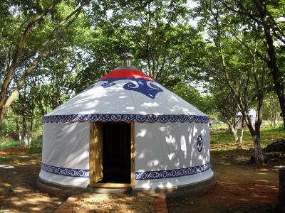 China Customized  Bamboo Material Mongolian Yurt Tent Outdoor For Tourist Event for sale