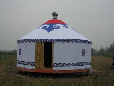 China Mongolian Tent House For Tourist Camping , Traditional Mongolian Yurt White for sale