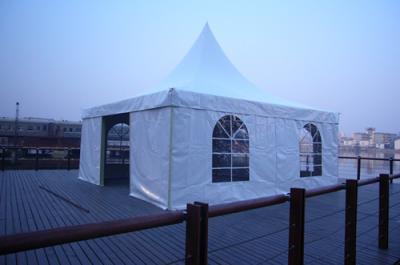 China Advertising Event Double Decker Tent With Double Pvc Opaque Self Cleaning Cloths for sale