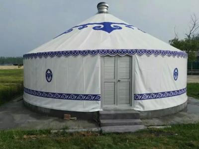 China Mongolian Tent House For Tourist Camping , Cheap Price Mongolian Yurt White for sale