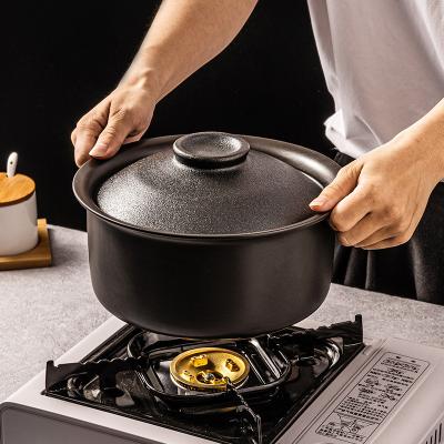 China WEIYE Sustainable 3 Liters Gas Cooker Stove Top Oven Safe Insulated Clay Casserole Cooking Korean Stew Pot With Lid for sale