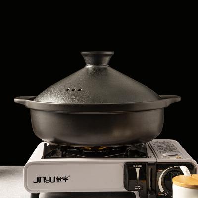 China WEIYE viable 5.6 liters gas fire open stock safe pot cooker Korean earthened clay casserole cooking donabe pot for sale