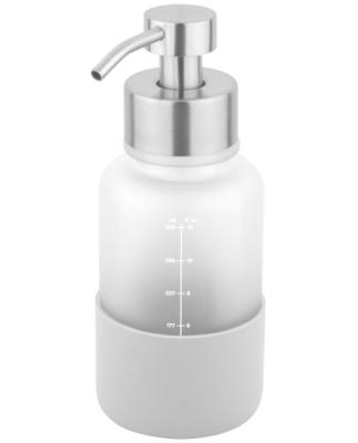 China Modern Large Capacity Frosted Graduated Glass Bottle With Metal Pump Lotion Bottle Master Bathroom for sale