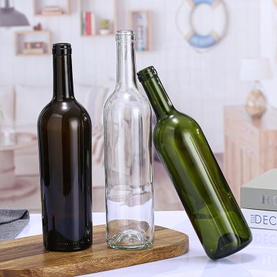 China Beverage Manufacturer Custom Best Sale Bordeaux Wine Bottle 750ml Glass Wholesale for sale