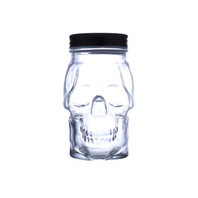 China High Quality Face Shape Daily Life Home Products 450ml Glass Mason Jar For Juice Drinking for sale